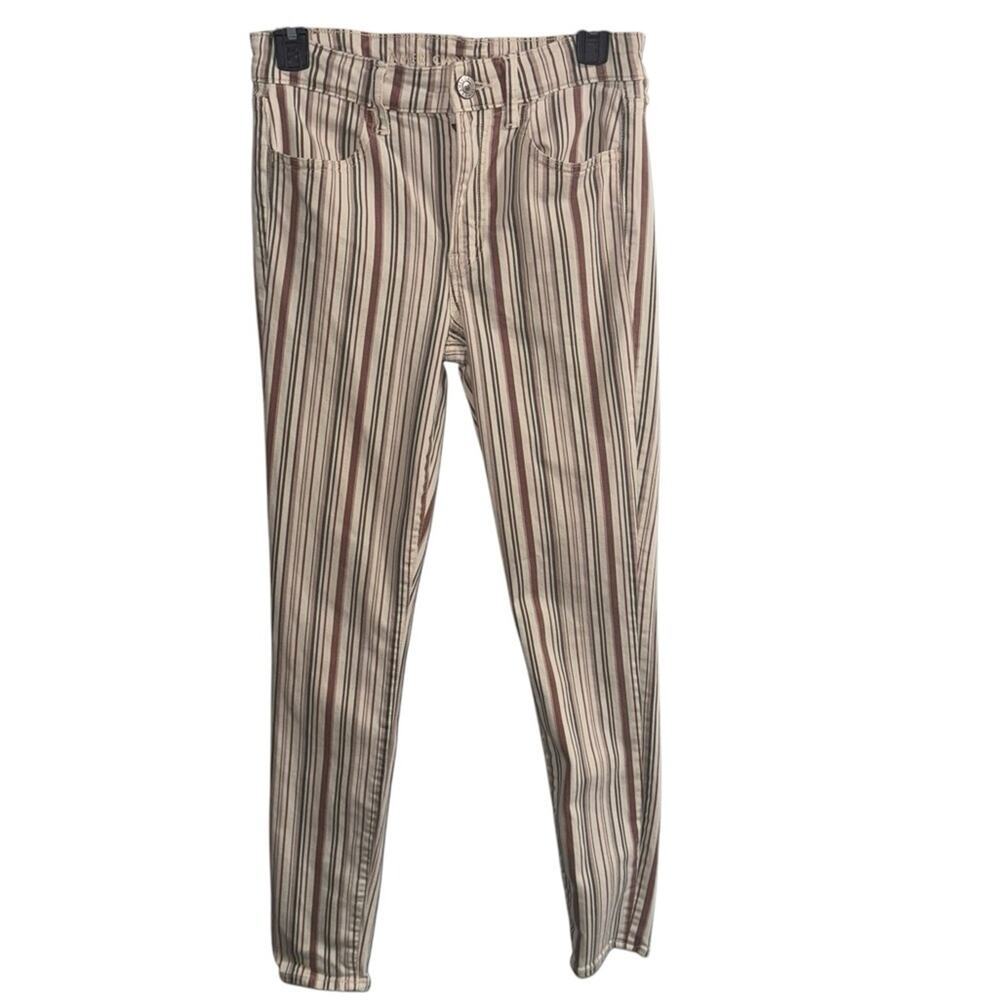 American Eagle Size 6 Hi-Rise Jegging 90s Y2K Stripped Preppy School Retro Fall